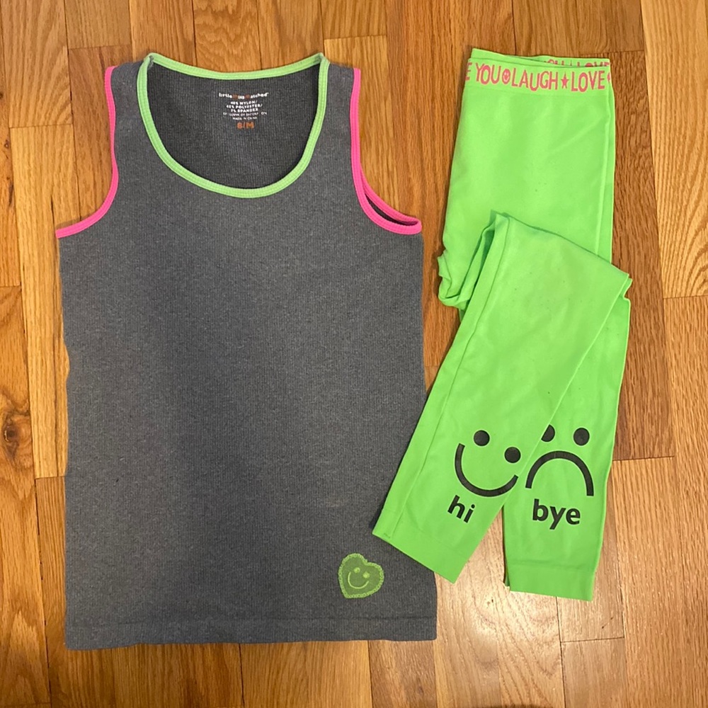 Little Miss Matched tank top and leggings set